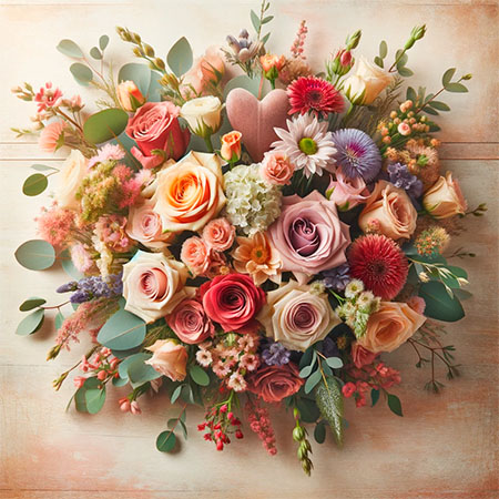Bouquet de Flores Mixtas Románticas San Valentín - Floristería Pura Vida